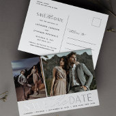 Weichzeichnen | 2 Foto Hochzeit Datum speichern Folie Einladungspostkarte