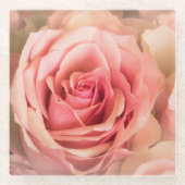 Weichzeichnen der Rose Glasuntersetzer (Vorderseite)