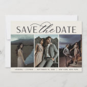 Weichzeichnen | Dreier-Foto-Hochzeit Save The Date (Vorderseite)