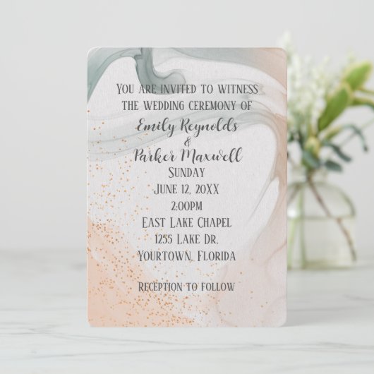 Weichzeichnen Einladung (Stehend Vorderseite)