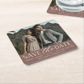 Weichzeichnen | FOTO SAVE THE DATE Rechteckiger Pappuntersetzer (angewinkelt)