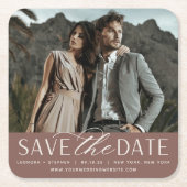 Weichzeichnen | FOTO SAVE THE DATE Rechteckiger Pappuntersetzer (Vorderseite)