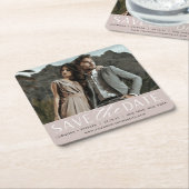 Weichzeichnen | FOTO SAVE THE DATE Rechteckiger Pappuntersetzer (angewinkelt)