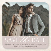 Weichzeichnen | FOTO SAVE THE DATE Rechteckiger Pappuntersetzer (Vorderseite)