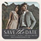 Weichzeichnen | FOTO SAVE THE DATE Rechteckiger Pappuntersetzer (Vorderseite)