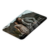 Weichzeichnen | Horizontales Foto Save the Date Magnet (Linke Seite)