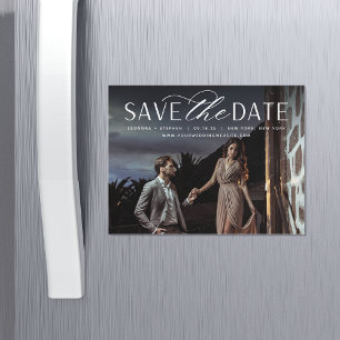 Weichzeichnen Horizontales Foto Save the Date Magnetkarte