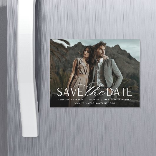 Weichzeichnen | Horizontales Foto Save the Date Magnetkarte