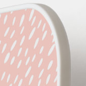 Weichzeichnen Pink Pinsel Polka Dot Muster Cool Pickleball Schläger (Linke Seite)