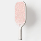 Weichzeichnen Pink Pinsel Polka Dot Muster Cool Pickleball Schläger (Links)