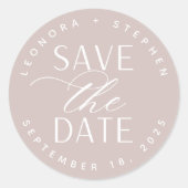 Weichzeichnen | SAVE THE DATE Runder Aufkleber (Vorderseite)