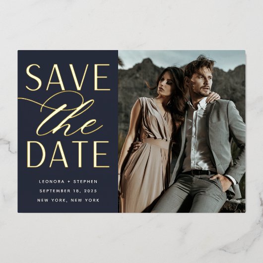 Weichzeichnen | SINGLE FOTO SAVE THE DATE Folieneinladung (Vorderseite)