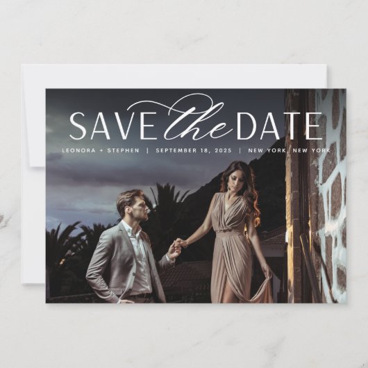 Weichzeichnen | Single Horizontal Foto Wedding Save The Date (Vorderseite)