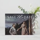 Weichzeichnen | Single Horizontal Foto Wedding Save The Date (Stehend Vorderseite)