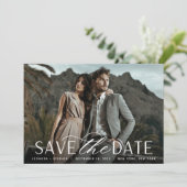 Weichzeichnen | Single Horizontal Foto Wedding Save The Date (Stehend Vorderseite)