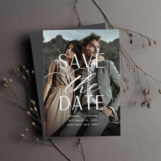 Weichzeichnen | Single Vertikale Foto Hochzeit Save The Date