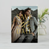 Weichzeichnen | Vertikales Foto Save the Date Folieneinladung (Stehend vorne)