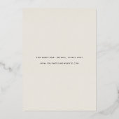 Weichzeichnen | Vertikales Foto Save the Date Folieneinladung (Rückseite)