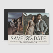 Weichzeichnen | Zwei Foto speichern das Datumsfens Magnetkarte (Vorne/Hinten)