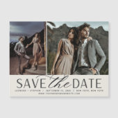 Weichzeichnen | Zwei Foto speichern das Datumsfens Magnetkarte (Vorderseite)