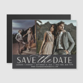 Weichzeichnen | Zwei Foto speichern das Datumsfens Magnetkarte (Vorne/Hinten)