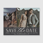 Weichzeichnen | Zwei Foto speichern das Datumsfens Magnetkarte (Vorderseite)