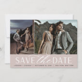Weichzeichnen | Zwei Fotos Hochzeit Save The Date (Vorderseite)