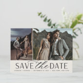 Weichzeichnen | Zwei Fotos Hochzeit Save The Date (Stehend Vorderseite)