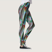 Weichzeichner aus psychedelischer Woody, digital r Leggings (Rechts)
