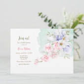 Weichzeichner Floral Einladung (Stehend Vorderseite)