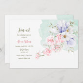 Weichzeichner Floral Einladung (Vorne/Hinten)