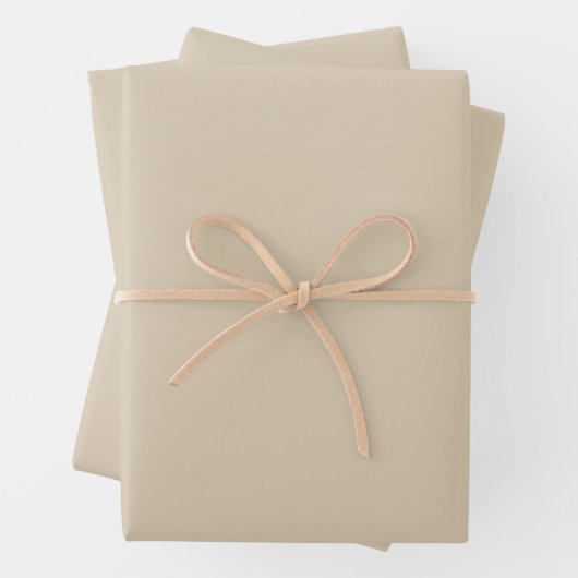 Weichzeichner Tan Solid Color Geschenkpapier Set (Beispiel)