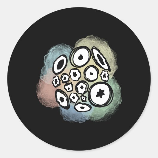 Weidcore-Ästhetik auf der Pastellwolke Runder Aufkleber (Vorderseite)