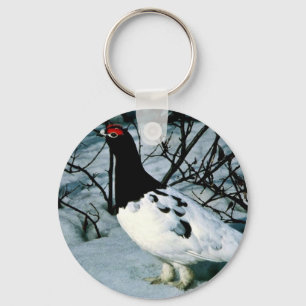 Weide-Alpenschneehuhn Schlüsselanhänger