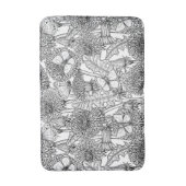 Weide aus Lüstern in Schwarz und Weiß Badematte (Vorderseite Vertikal)