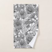 Weide aus Lüstern in Schwarz und Weiß Badhandtuch Set (Handtuch)