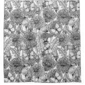 Weide aus Lüstern in Schwarz und Weiß Duschvorhang (Vorderseite)