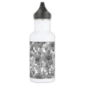 Weide aus Lüstern in Schwarz und Weiß Edelstahlflasche (Rechts)