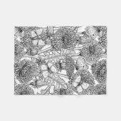 Weide aus Lüstern in Schwarz und Weiß Fleecedecke (Vorderseite (Horizontal))