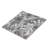 Weide aus Lüstern in Schwarz und Weiß Fliese (Seite)