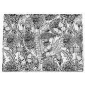 Weide aus Lüstern in Schwarz und Weiß Große Geschenktüte (Vorderseite)