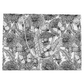 Weide aus Lüstern in Schwarz und Weiß Große Geschenktüte (Rückseite)