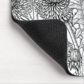 Weide aus Lüstern in Schwarz und Weiß Mousepad (Ecke)