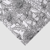 Weide aus Lüstern in Schwarz und Weiß Seidenpapier (Ausschnitt)