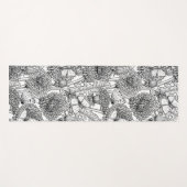 Weide aus Lüstern in Schwarz und Weiß Yogamatte (Vorderseite (Horizontal))