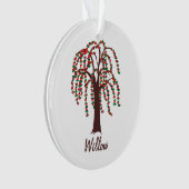 Weide-Baum mit den Herzen - kundengerecht Ornament (Vorderseite)