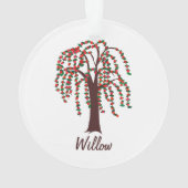 Weide-Baum mit den Herzen - kundengerecht Ornament (Rückseite)