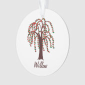 Weide-Baum mit den Herzen - kundengerecht Ornament (Vorderseite)