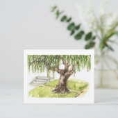 Weide-Baum-Postkarten Postkarte (Stehend Vorderseite)
