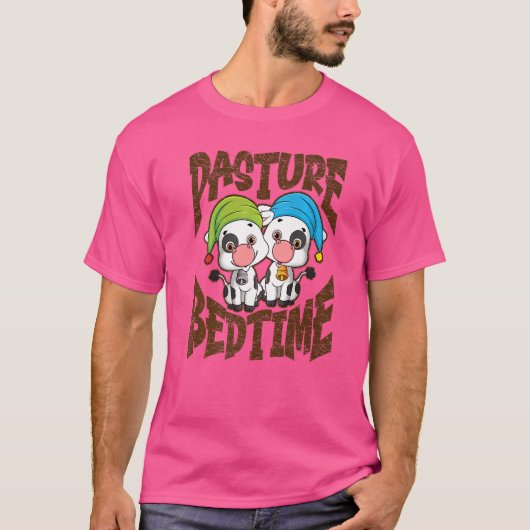 Weide Bedtime Süße Tier Kuh Bauer 1 T-Shirt (Vorderseite)